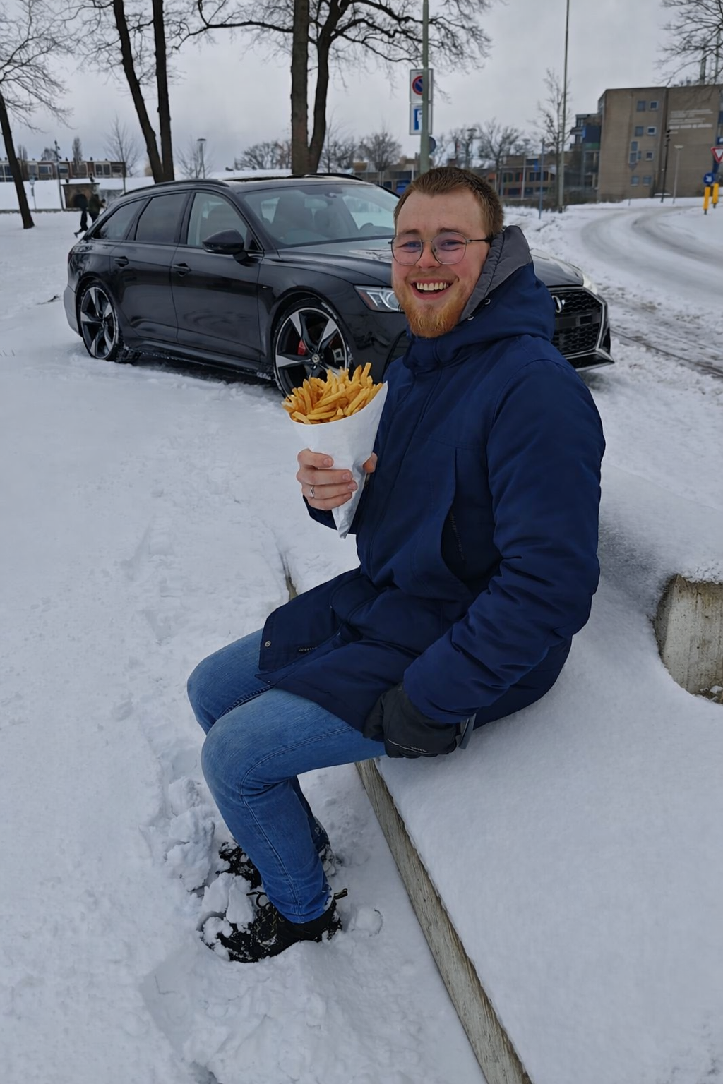 Thorsten met frietjes